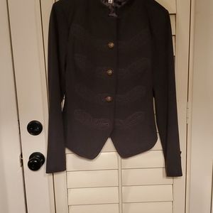 CAbi Embroidered Military Corps Blazer Sz 6